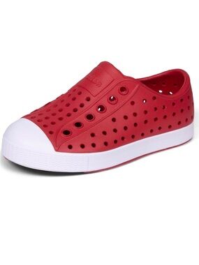 Native Jefferson Red Slip-On Water Shoes Child Size 8 | Lightweight Summer Shoes